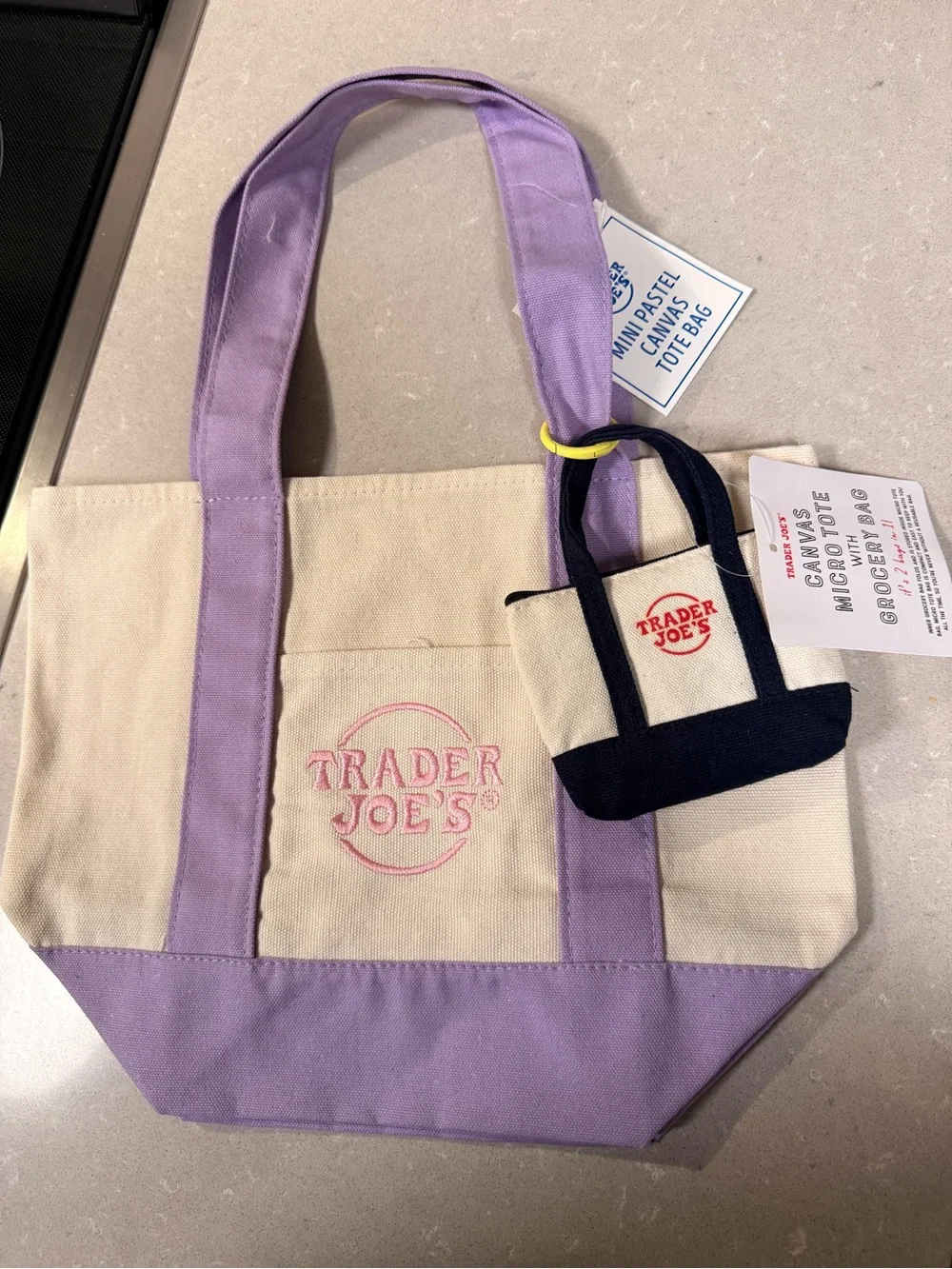 Trader Joe’s Mini Lavender Tote Bag